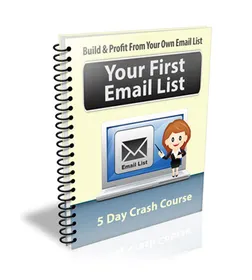 Your First Email List eCourse cover